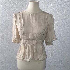 Sezane Elegant Beige Women's Top